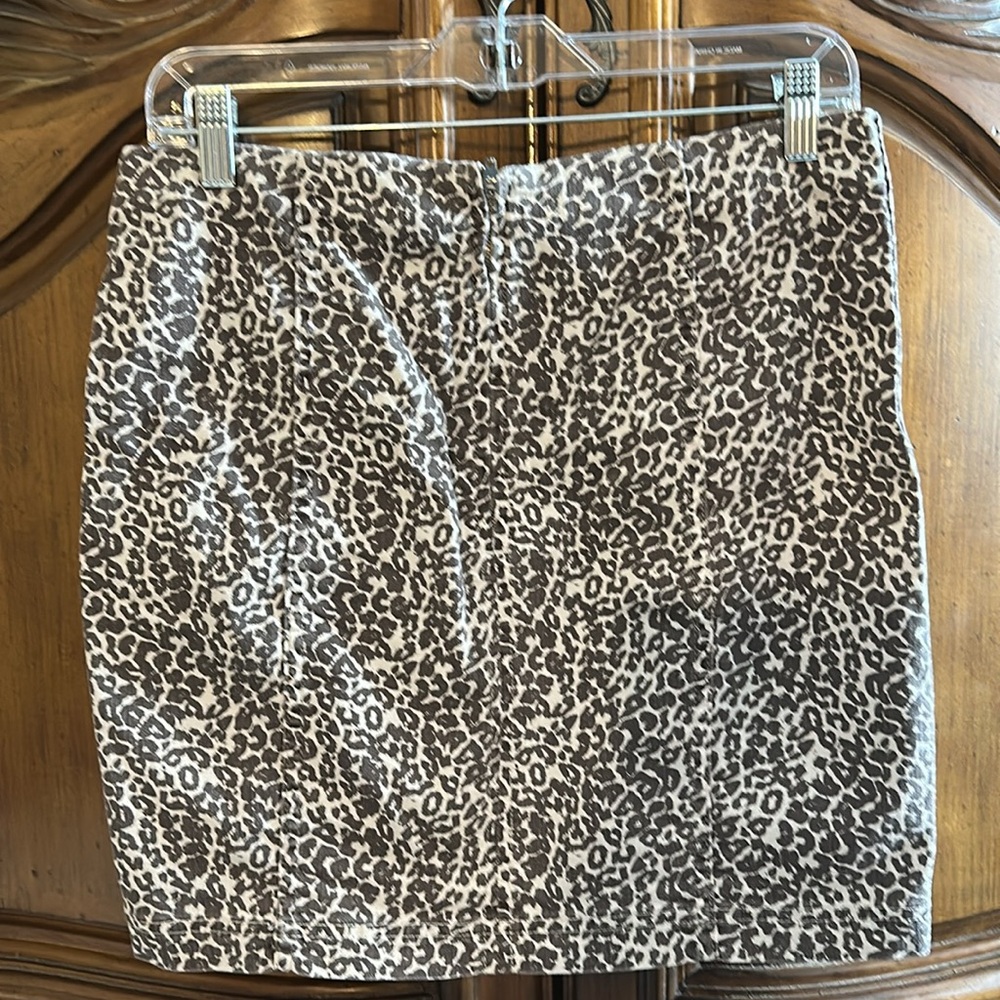 Free People Leopard Print pencil Skirt with Matching Leopard Rock N Roll Shirt L - Picture 8 of 13